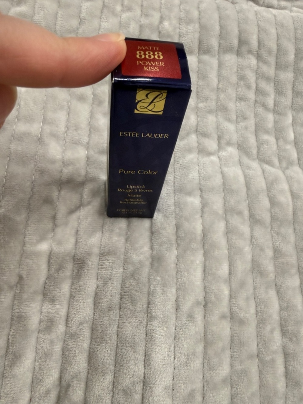 New in a box Estée Lauder Pure Color matte Lipstick in color power kiss 888